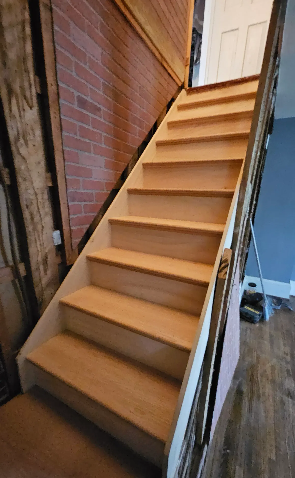 New oak staircase by Drexler Home Services in Rochester NY